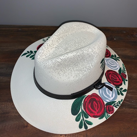 Women’s Hand Painted Mexican Sombrero Hat - Picture 3 of 13